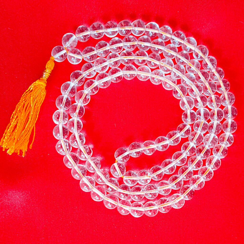 SFATIK MALA 108 BEADS 100% Original Sphatik Mala Lab Certified