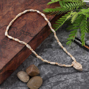 Original Tulsi Kanthi Mala from Vrindavan Dham Handmade (Mridang Shape, One Round)